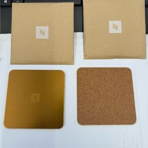 Nespresso Aluminum Gold Coaster Duo